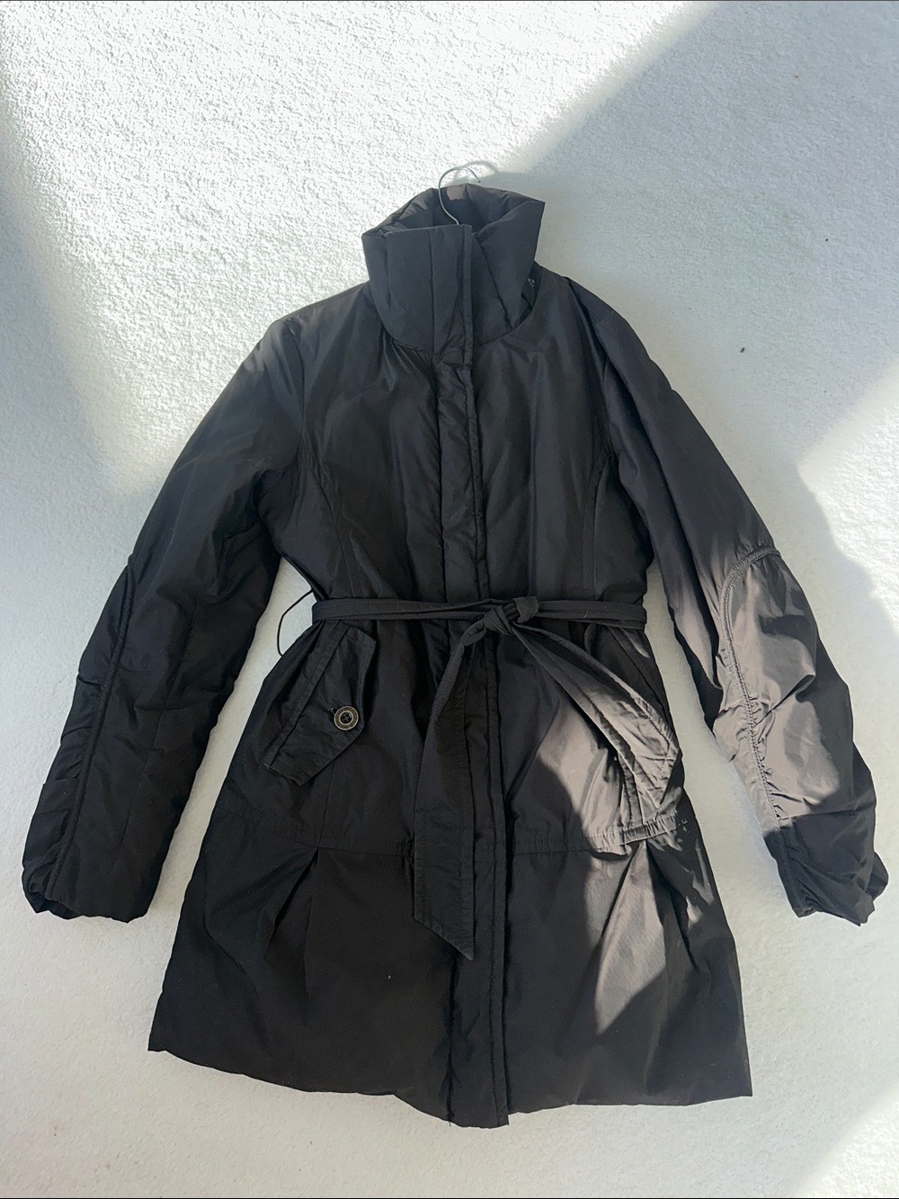 MaxMara Black Belted Puffer Coat